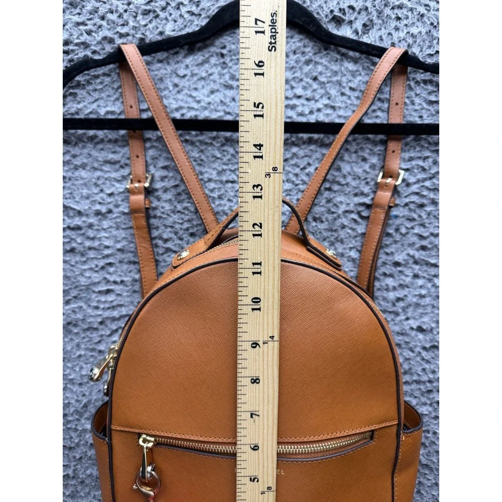Henri Bendel Leather 57th School & Work Backpack Bag‎ Brown w/ Keychains